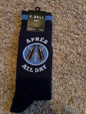 K. Bell Men's crew socks 10-13